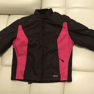 Pink and black motorcycle